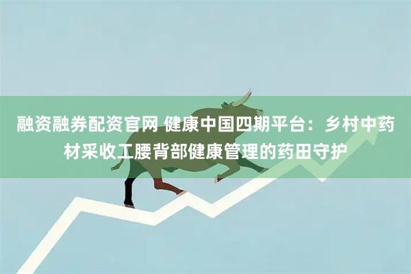 融资融券配资官网 健康中国四期平台：乡村中药材采收工腰背部健康管理的药田守护